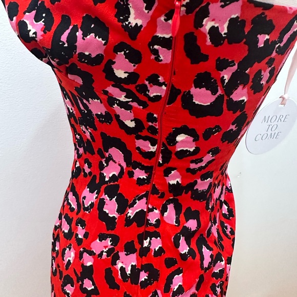More To Come Anika Midi Dress in Red Leopard Size: xxs - Picture 3 of 8